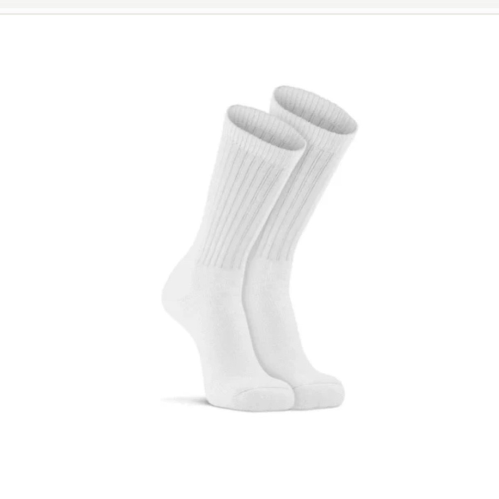 White Cushioned Athletic Crew Socks